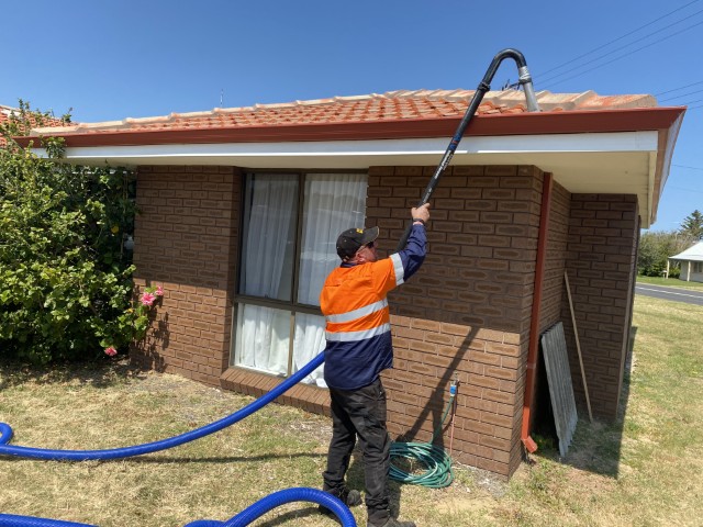 Safely cleaning from the ground